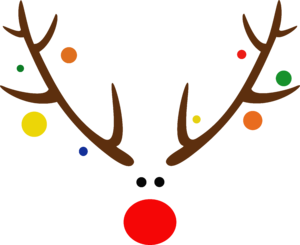 Stilizált rénszarvas karácsonyi díszekkel (kiegészítőkre)