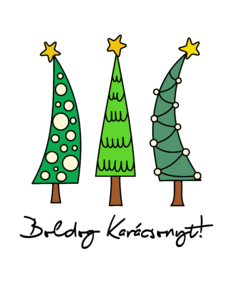 Három karácsonyfa kíván Boldog Karácsonyt!